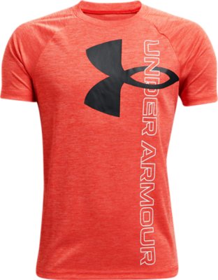 Under Armour Boys Tech Hybrid Print Fill Logo T-Shirt Short Sleeve